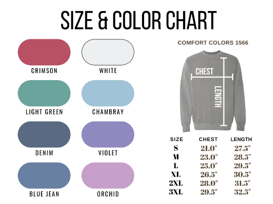 Wizard School Crewneck | Embroidered Comfort Colors Sweater - EmbroiderHub