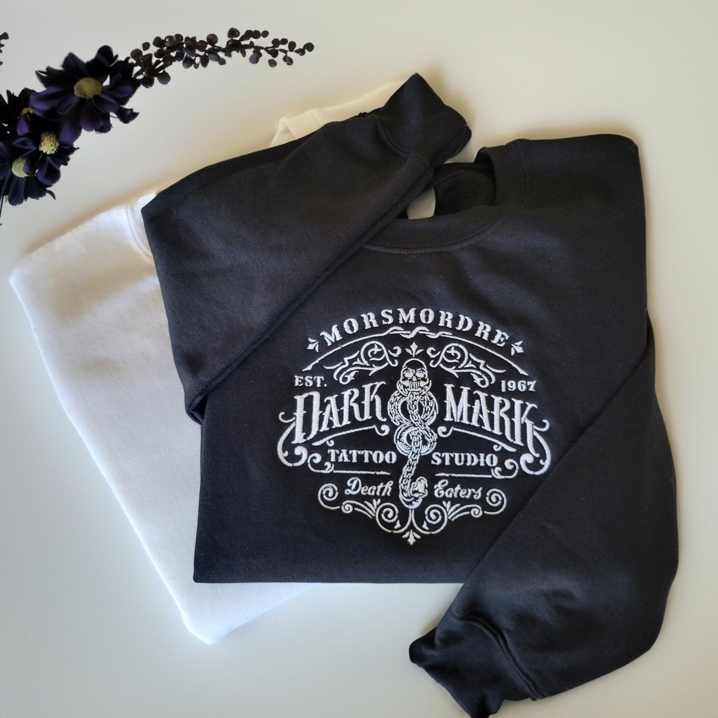 Wizard School Crewneck | Dark Mark Sweater - EmbroiderHub