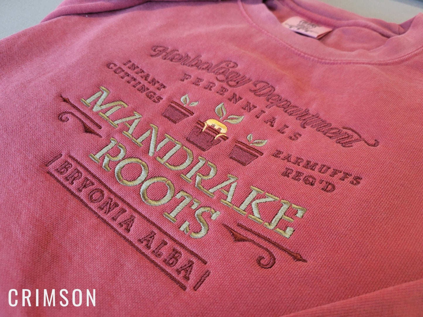 Wizard School Crewneck | Embroidered Comfort Colors Sweater - EmbroiderHub